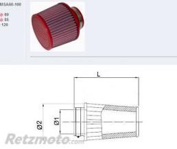 BMC Filtre � air BMC Conique manchon �60mm