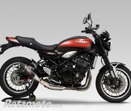 Silencieux YOSHIMURA R-11 inox bleu titane/casquette carbone Kawasaki Z900RS
