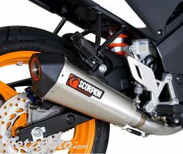 Ligne compl�te SCORPION Serket Inox bross� EN INOX BROSSE POUR HONDA