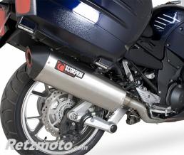 SCORPION Silencieux SCORPION Serket Parallel inox bross�/casquette ABS noir Kawasaki GTR1400