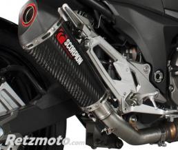 Silencieux SCORPION Serket Taper carbone/casquette ABS noir Kawasaki Z800E