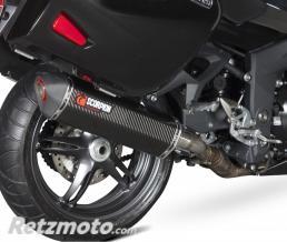 Silencieux SCORPION Serket carbone/casquette ABS noir Triumph Sprint 1050