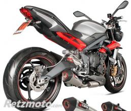 SCORPION Silencieux SCORPION Serket Taper carbone/casquette ABS noir Triumph Street Triple