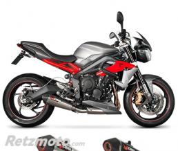 Silencieux SCORPION Serket Taper carbone/casquette ABS noir Triumph Street Triple