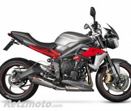 SCORPION Silencieux SCORPION Serket Taper inox/casquette ABS noir Triumph Street Triple