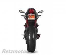 Silencieux SCORPION Serket Taper inox/casquette ABS noir Triumph Street Triple