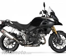 SCORPION Silencieux SCORPION Serket Parallel inox/casquette ABS noir Suzuki V-Strom 1000