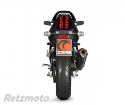Silencieux SCORPION Serket Parallel carbone/casquette ABS noir Suzuki SV650