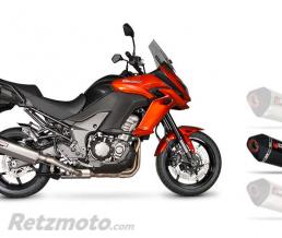 SCORPION Silencieux SCORPION Serket Parallel carbone /casquette ABS noir Kawasaki Versys 1000