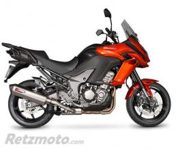 SCORPION Silencieux SCORPION Serket Parallel inox bross� /casquette ABS noir Kawasaki Versys 1000