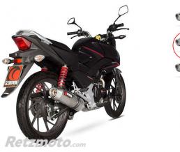SCORPION Silencieux SCORPION Factory Oval carbone/casquette inox Honda CB125F