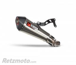 Silencieux SCORPION Serket Taper inox/casquette ABS noir Triumph Speed Triple 1050