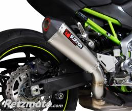 Silencieux SCORPION Serket titane/casquette ABS noir Kawasaki Z900