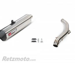 Silencieux SCORPION Serket Parallel inox/casquette ABS noir Triumph Tiger 1200 Explorer