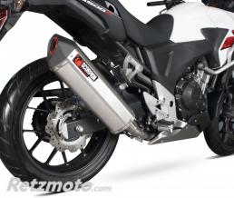 SCORPION Silencieux SCOPRION Serket Parallel inox/casquette ABS noir Honda CB500F