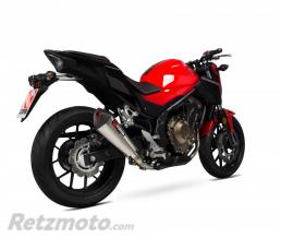 SCORPION Silencieux SCOPRION Serket Taper inox/casquette ABS noir Honda CB500F