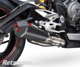 Silencieux SCORPION Serket Taper carbone/casquette ABS noir Triumph Street Triple 765