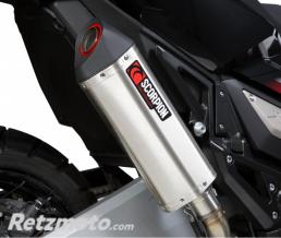 SCORPION Silencieux SCORPION Serket Parallel inox/casquette ABS noir Honda X-ADV