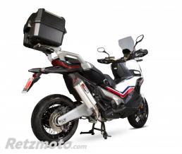 Silencieux SCORPION Serket Parallel inox/casquette ABS noir Honda X-ADV