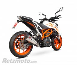 Silencieux SCORPION Serket Taper inox/casquette ABS noir KTM 390 Duke