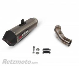 Silencieux SCORPION Serket Taper titane/casquette ABS noir KTM 390 Duke