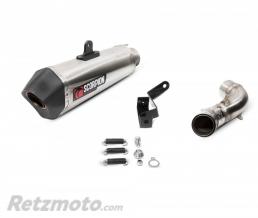 Silencieux SCORPION Serket Taper inox/casquette ABS noir Yamaha Tracer 900