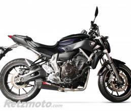 Ligne compl�te SCORPION Serket Taper inox silencieux titane/casquette ABS noir Yamaha MT-07