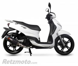 Ligne compl�te SCOPRION Serket inox silencieux noir c�ramique/casquette noir ABS Peugeot Tweet 125