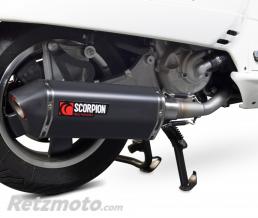 Ligne compl�te SCOPRION Serket inox silencieux noir c�ramique/casquette noir ABS Piaggio Vespa GTS 125