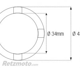 JMT Douille � cr�neaux JMP pour bras oscillant/chassis �int.34mm/�ext.43mm 4 crans Kawasaki