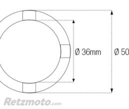 Douille � cr�neaux JMP colonne de direction �int.36mm/�ext.50mm 4 crans