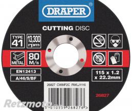 Disque � tron�onner DRAPER �115mm - 1,2mm