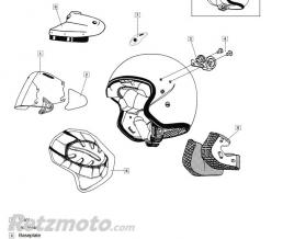 Platine �cran ARAI Super AdSis MZ Metallic Black Frost casque jet