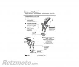 Support de plaque V PARTS noir Yamaha XSR 900