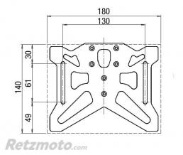 Support de plaque LIGHTECH avec �clairage de plaque Yamaha T-Max 500