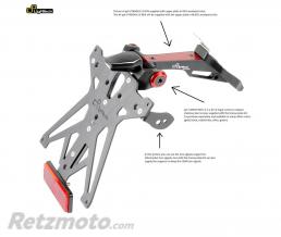 Support de plaque LIGHTECH r�glable rouge Ducati Panigale V4