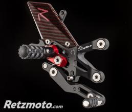 Commandes recul�es r�glables/repliables LIGHTECH Racing s�lection standard noir/rouge Yamaha MT-09