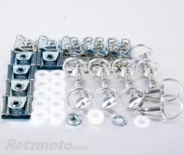 Kit vis Dzus �19mm Pro-Bolt alu argent boucle demi-cercle