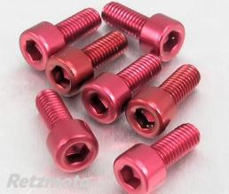 Kit vis de trappe r�servoir Pro-Bolt alu rouge par 7 Kawasaki