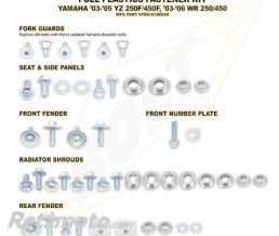 BOLT Kit vis complet de plastiques Bolt Yamaha YZ250/450F