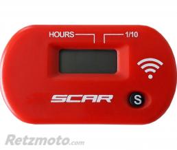 Compteur d'heures SCAR Sans-fil avec Velcro rouge