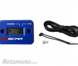 Compteur d'heures SCAR filaire avec Velcro bleu