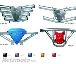 CROSS PRO BUMPER CROSSPRO WASPE LITE PLAQUE AVANT ARGENT POUR QUAD SUZUKI