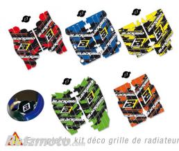 Kit d�co de cache radiateur BLACKBIRD Dream Graphic 3 rouge Honda CRF250R