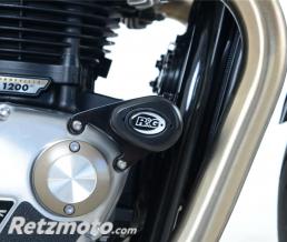 Tampons de protection R&G RACING Aero noir Triumph Bonneville Bobber