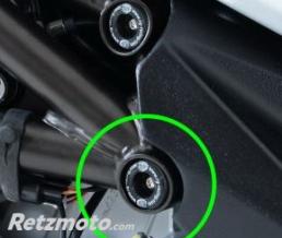 Insert de cadre trellis R&G RACING noir gauche bas MV Agusta F3 675