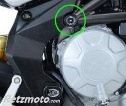 Insert de cadre trellis R&G RACING noir droite bas MV Agusta F3 675