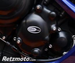 Couvre-carter droit R&G RACING noir Triumph Daytona 675