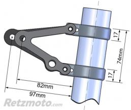 Support de phare avec insert clignotants LSL �36mm noir