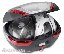 Top case V47 TECH, 47 litres noir avec finition en aluminium anodis� et catadioptres fum�s